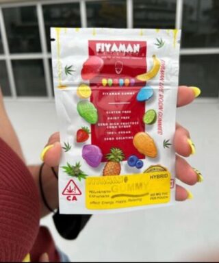 Fiyaman Gummy for sale – a sweet, fruity vape cart delivering smooth hits, balanced hybrid effects, and premium, lab-tested cannabis oil.