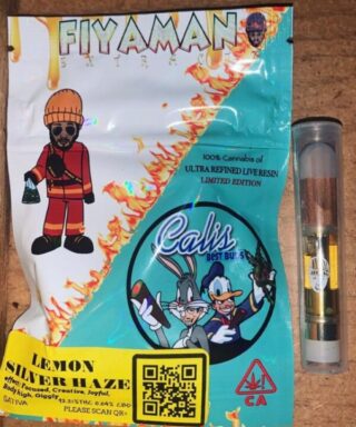 Fiyaman Carts Lemon Silver Haze offers a refreshing citrus flavor with a smooth, energizing high for a delightful vaping experience.