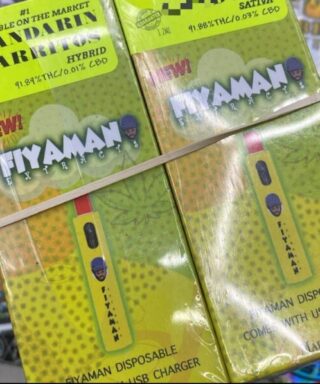 Buy Fiyaman Mandarin Jarritos – a citrus-packed vape cart offering sweet mandarin flavor, smooth hits, and balanced, uplifting hybrid effects all day.